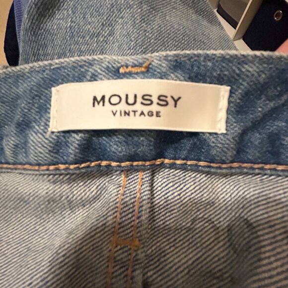 Moussy Vintage Jeans Womens 29 Blue Selvedge Button Fly Slim Leg Ankle Japan - Picture 9 of 10